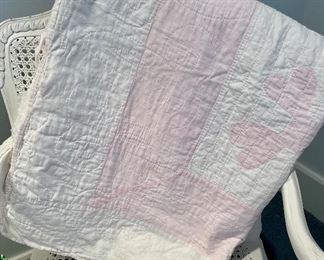Sweet pink and white cutter quilt