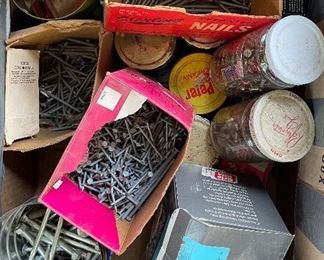 Nails - all kinds and sizes, bolts, screws