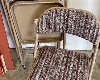 Set of 4 upholstered folding chairs