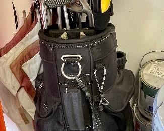 Golf clubs - mixed brands - and bag