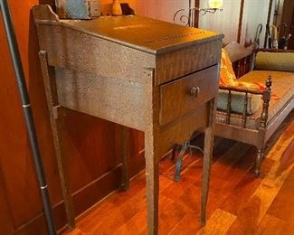 SOLD Antique, Bob Cratchit standing desk with drawer! A truly beautiful, functional piece.