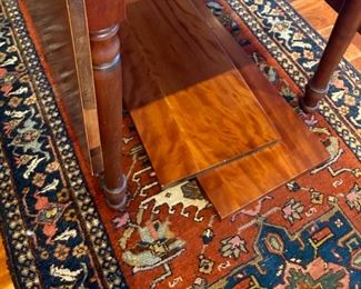 SOLD Cherry drop leaf dining table with two leaves