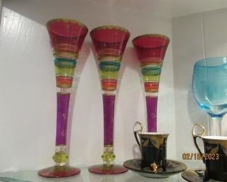 Colorful stemware