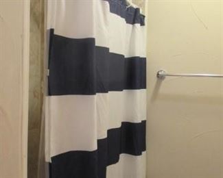 Shower Curtain - Navy & White