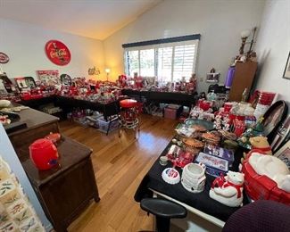 A full room with Coca-Cola memorabilia!
