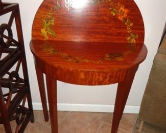 HAND PAINTED HALF ROUND TABLE
