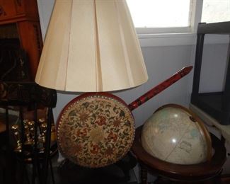 DRUM LAMP & WORLD GLODE