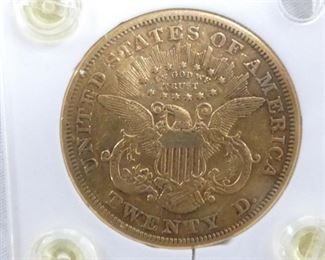 VIEW 5 RARE 1866S $20 GOLD
