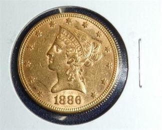 GOLD 1886 $10 LIBERTY HEAD