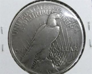 VIEW 3 1921 PEACE SILVER DOLLAR