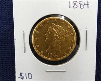1884 $10 GOLD LIBERTY HEAD