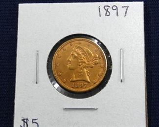 1897 $5 GOLD LIBERTY HEAD
