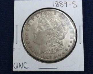 1889 S UNC MORGAN SILVER DOLLAR