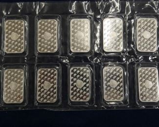 VIEW 4 SIDE 2 (10) 1 OZ SILVER BARS