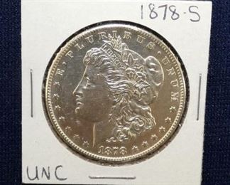 1878 S UNC MORGAN SILVER DOLLAR