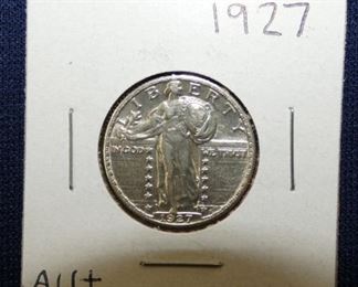 1927 STAINDING LIBERTY SILVER QUARTER