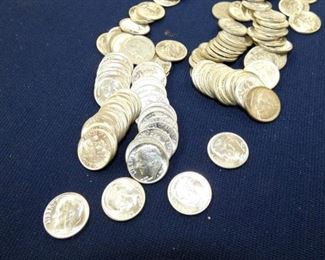 VIEW 3(100) UNC SILVER DIMES