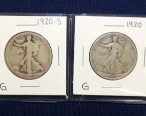 (4) 1920S SILVER WALKING LIBERTYS