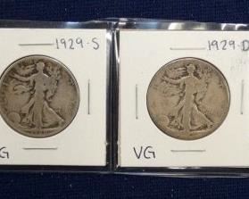 (4) SILVER WALKING LIBERTYS