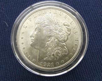 1921 MORGAN SILVER DOLLAR (BU)