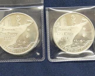 (2) 1 OZ SILVER ROUNDS