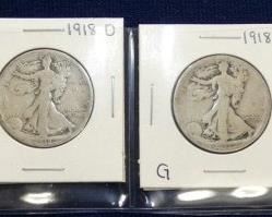 (4) SILVER WALKING LIBERTY'S