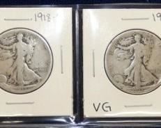 (4) SILVER WALKING LIBERTYS