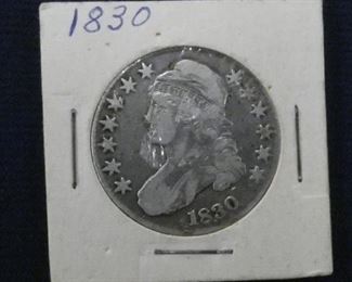 1830 SILVER 50 CENT