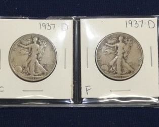 *(4) SILVER WALKING LIBERTYS