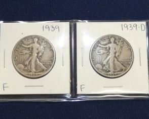 (4) SILVER WALKING LIBERTYS