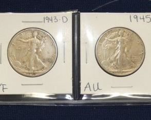 (4) SILVER WALKING LIBERTYS