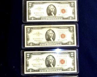 (5) 1963 $2 BILLS