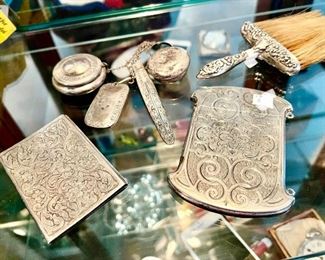 More antique sterling. Removed daily. Security on premises. 