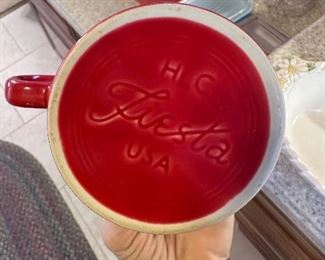 Fiasta coffee mugs. 