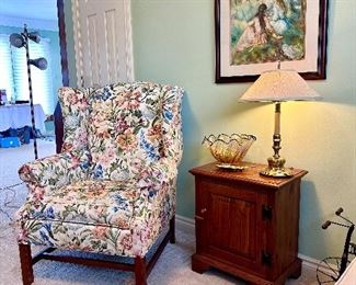 Second Ethan Allen wingback chair.