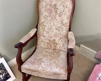 Smaller sized ladies' antique rocking chair.
