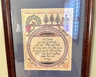 "Our family is a circle of strength & love."