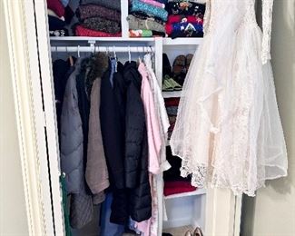 Ladies' clothing, sweaters & shoes.