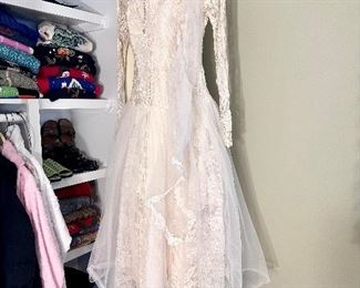 Vintage wedding dress.