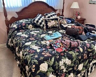 Thomasville master bedroom set, King headboard with 2 twin mattress side by side.
