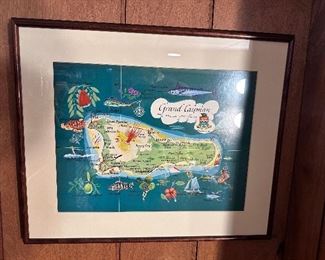 Grand Cayman island souvenir poster.