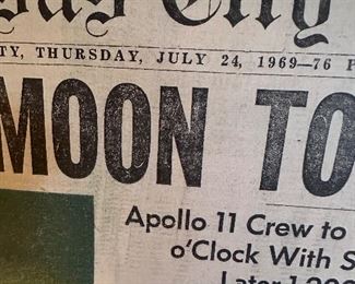 Vintage newspapers - Apollo 11.
