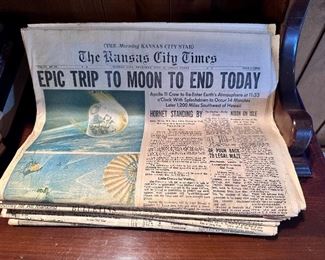Vintage Kansas newspapers.