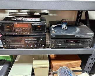 Vintage Sony stereo system & turntable.