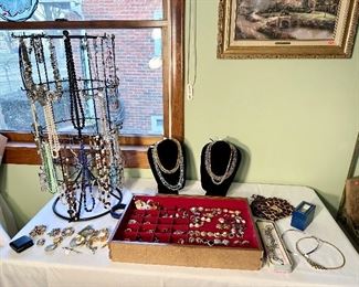 Large selection of costume jewelry.