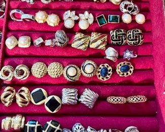 Earrings & rings.