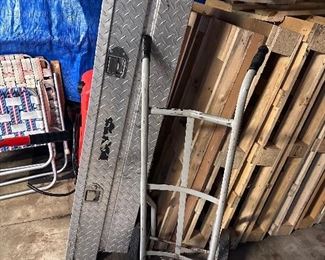 Truck crossover tool box.