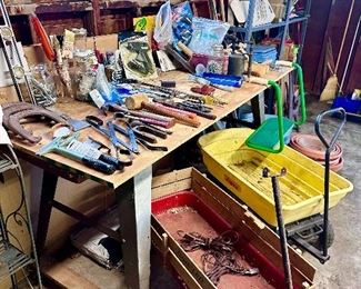 Hand tools, wagons and misc.
