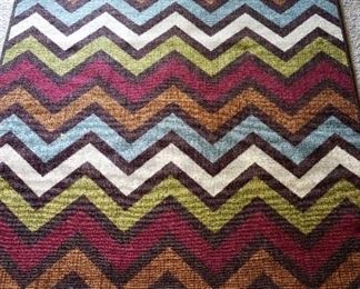 Colorful Chevron Area Rug