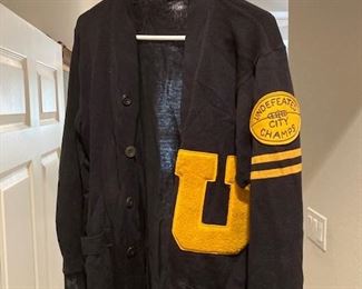 Old (late 1930's) University Junior High letter sweater